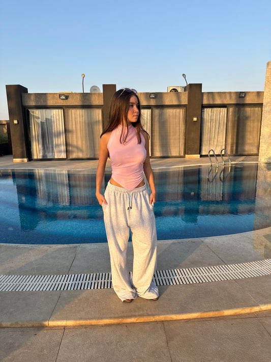 Striped Pants in Grey