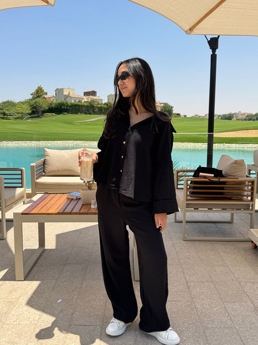 Black Linen Shirt